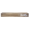 Floating Wall Shelf with “Family” Text Engraving